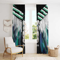 Aotearoa Korowai Motif Window Curtain Hei Tiki Poutama Maori Pattern LT14 - Polynesian Pride