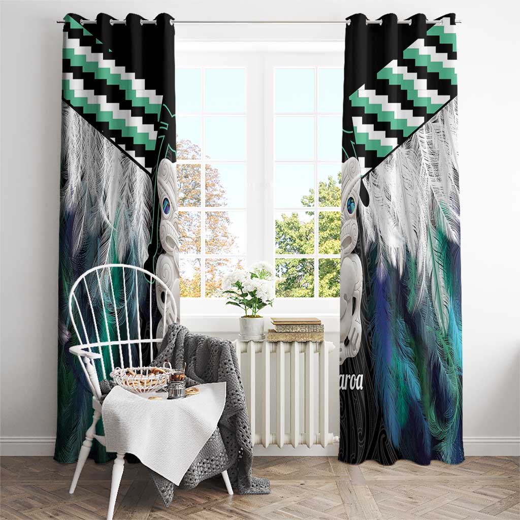 Aotearoa Korowai Motif Window Curtain Hei Tiki Poutama Maori Pattern LT14 - Polynesian Pride