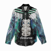 Aotearoa Korowai Motif Women Casual Shirt Hei Tiki Poutama Maori Pattern LT14 - Polynesian Pride