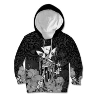Polynesian Pride King Kamehameha Day Hawaii Kid Hoodie Polynesia Tribal Kanaka And Hibiscus Black LT14 Hoodie Black - Polynesian Pride