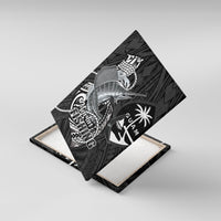 Guam Blue Marlin Fishing Canvas Wall Art Guahan Fish Hook Tattoo Black Version