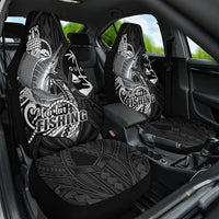 Guam Blue Marlin Fishing Car Seat Cover Guahan Fish Hook Tattoo Black Version