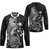 Guam Blue Marlin Fishing Hockey Jersey Guahan Fish Hook Tattoo Black Version LT14 - Polynesian Pride