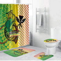 Hawaii Blue Marlin Fishing Bathroom Set Hawaiian Kanaka Kakau Reggae LT14 Bathroom Set (4 pcs) Reggae - Polynesian Pride