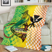 Hawaii Blue Marlin Fishing Blanket Hawaiian Kanaka Kakau Reggae