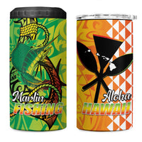 Hawaii Blue Marlin Fishing 4 in 1 Can Cooler Tumbler Hawaiian Kanaka Kakau Reggae LT14 One Size: 16 oz Reggae - Polynesian Pride