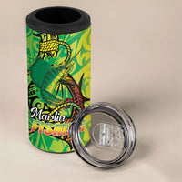 Hawaii Blue Marlin Fishing 4 in 1 Can Cooler Tumbler Hawaiian Kanaka Kakau Reggae LT14 - Polynesian Pride