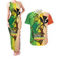 Hawaii Blue Marlin Fishing Couples Matching Tank Maxi Dress and Hawaiian Shirt Hawaiian Kanaka Kakau Reggae LT14 Reggae - Polynesian Pride