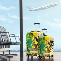 Hawaii Blue Marlin Fishing Luggage Cover Hawaiian Kanaka Kakau Reggae LT14 - Polynesian Pride