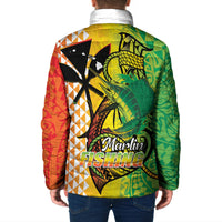 Hawaii Blue Marlin Fishing Padded Jacket Hawaiian Kanaka Kakau Reggae LT14 - Polynesian Pride