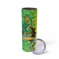Hawaii Blue Marlin Fishing Skinny Tumbler Hawaiian Kanaka Kakau Reggae LT14 - Polynesian Pride