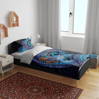 Personalised Blue Marlin Fishing New Zealand Bedding Set NZ Kiwi Cowboy Born To Fish LT14 - Polynesian Pride