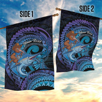 Personalised Blue Marlin Fishing New Zealand Garden Flag NZ Kiwi Cowboy Born To Fish LT14 - Polynesian Pride