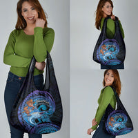 Personalised Blue Marlin Fishing New Zealand Grocery Bag NZ Kiwi Cowboy Born To Fish LT14 - Polynesian Pride