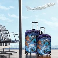 Personalised Blue Marlin Fishing New Zealand Luggage Cover NZ Kiwi Cowboy Born To Fish LT14 - Polynesian Pride