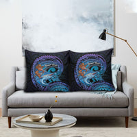 Personalised Blue Marlin Fishing New Zealand Pillow Cover NZ Kiwi Cowboy Born To Fish LT14 - Polynesian Pride