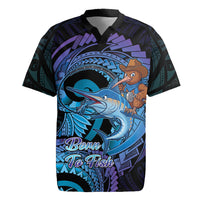 Personalised Blue Marlin Fishing New Zealand Rugby Jersey NZ Kiwi Cowboy Born To Fish LT14 Purple - Polynesian Pride
