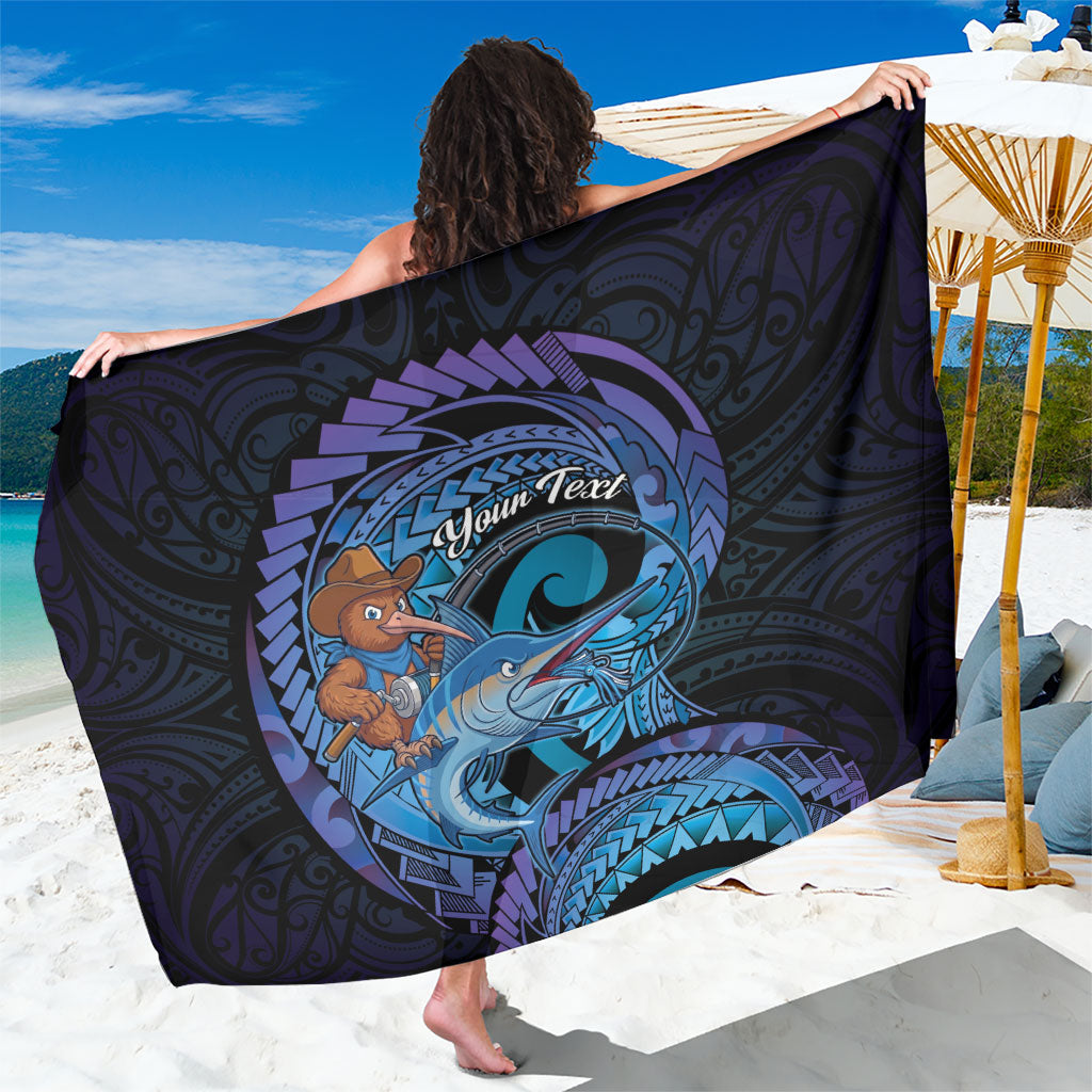 Personalised Blue Marlin Fishing New Zealand Sarong NZ Kiwi Cowboy Born To Fish