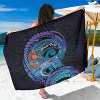 Personalised Blue Marlin Fishing New Zealand Sarong NZ Kiwi Cowboy Born To Fish LT14 One Size 44 x 66 inches Purple - Polynesian Pride