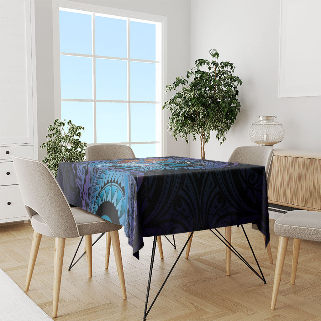 Personalised Blue Marlin Fishing New Zealand Tablecloth NZ Kiwi Cowboy Born To Fish LT14 - Polynesian Pride