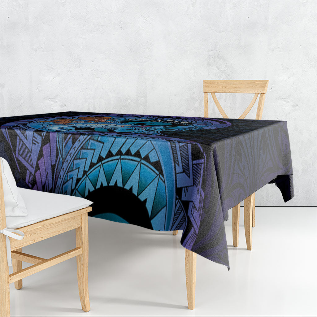Personalised Blue Marlin Fishing New Zealand Tablecloth NZ Kiwi Cowboy Born To Fish LT14 - Polynesian Pride