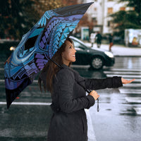 Personalised Blue Marlin Fishing New Zealand Umbrella NZ Kiwi Cowboy Born To Fish LT14 - Polynesian Pride