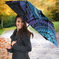 Personalised Blue Marlin Fishing New Zealand Umbrella NZ Kiwi Cowboy Born To Fish LT14 - Polynesian Pride