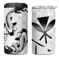 Japan And Hawaii 4 in 1 Can Cooler Tumbler Sakura Koi Fish Hawaiian Lei Kanaka LT14 One Size: 16 oz White - Polynesian Pride