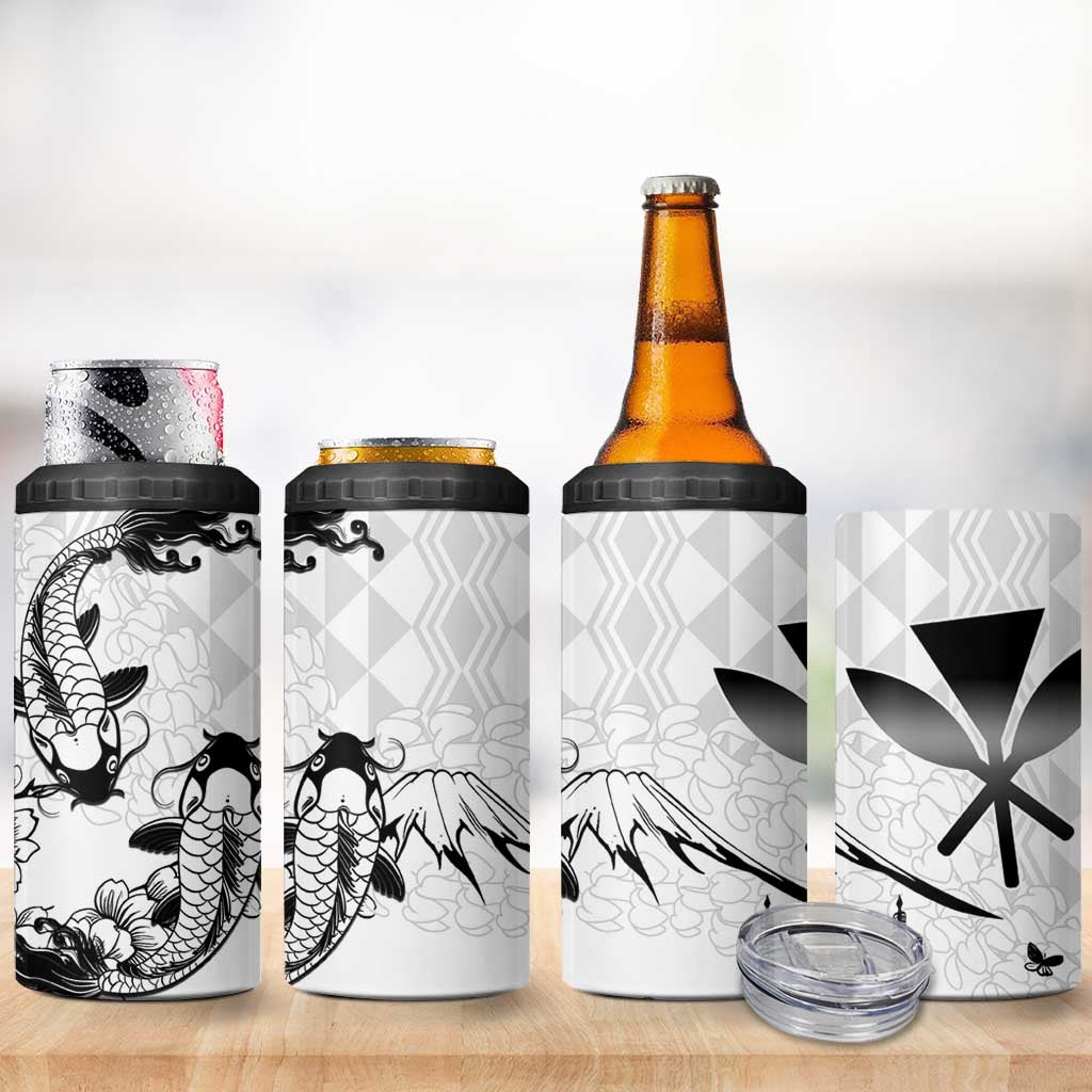 Japan And Hawaii 4 in 1 Can Cooler Tumbler Sakura Koi Fish Hawaiian Lei Kanaka LT14 - Polynesian Pride