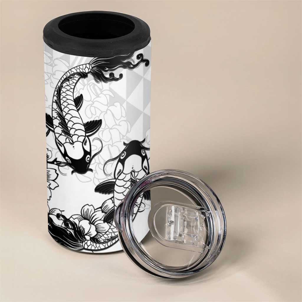 Japan And Hawaii 4 in 1 Can Cooler Tumbler Sakura Koi Fish Hawaiian Lei Kanaka LT14 - Polynesian Pride