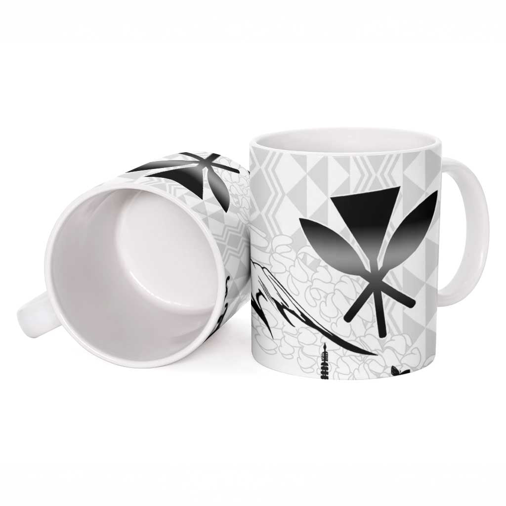 Japan And Hawaii Ceramic Mug Sakura Koi Fish Hawaiian Lei Kanaka LT14 - Polynesian Pride