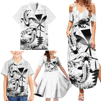 Japan And Hawaii Family Matching Summer Maxi Dress and Hawaiian Shirt Sakura Koi Fish Hawaiian Lei Kanaka LT14 - Polynesian Pride