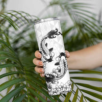 Japan And Hawaii Skinny Tumbler Sakura Koi Fish Hawaiian Lei Kanaka LT14 - Polynesian Pride