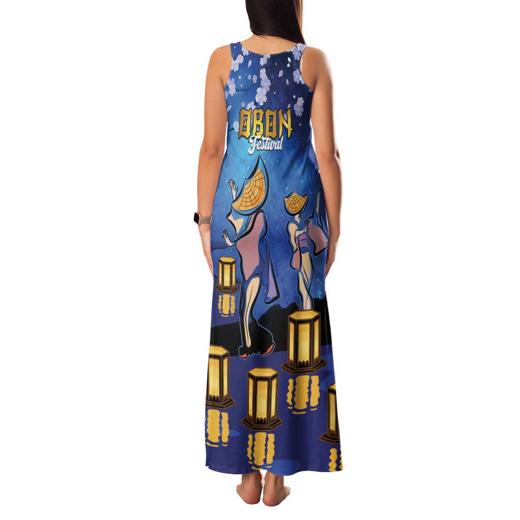 Japan Obon Festival Family Matching Tank Maxi Dress and Hawaiian Shirt Sakura Lanterns With Bon Dance LT14 - Polynesian Pride