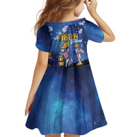 Japan Obon Festival Kid Short Sleeve Dress Sakura Lanterns With Bon Dance - Polynesian Pride
