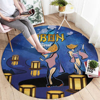 Japan Obon Festival Round Carpet Sakura Lanterns With Bon Dance LT14 - Polynesian Pride