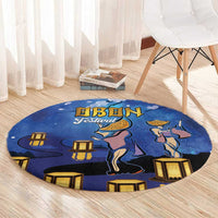 Japan Obon Festival Round Carpet Sakura Lanterns With Bon Dance LT14 - Polynesian Pride