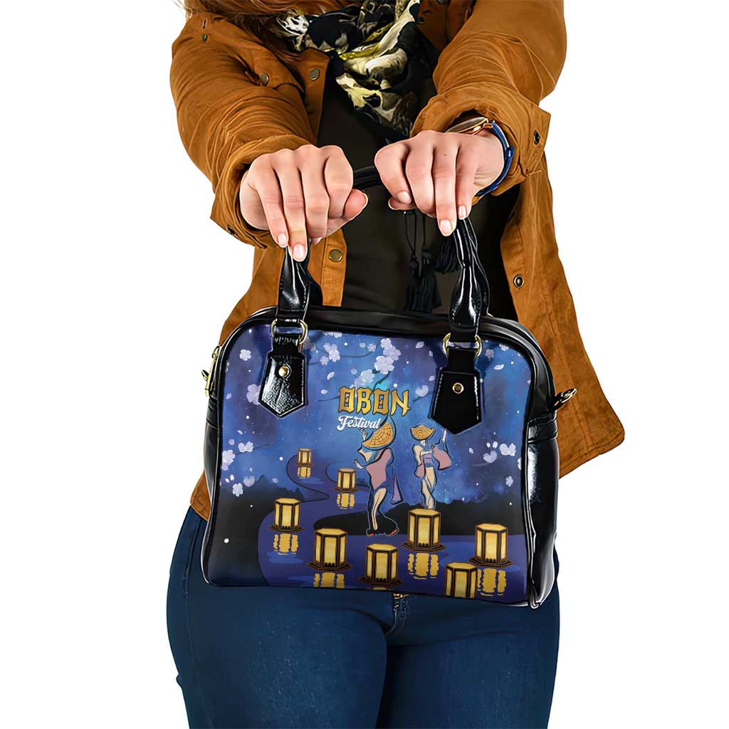 Japan Obon Festival Shoulder Handbag Sakura Lanterns With Bon Dance - Polynesian Pride