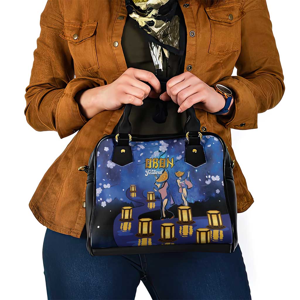 Japan Obon Festival Shoulder Handbag Sakura Lanterns With Bon Dance - Polynesian Pride