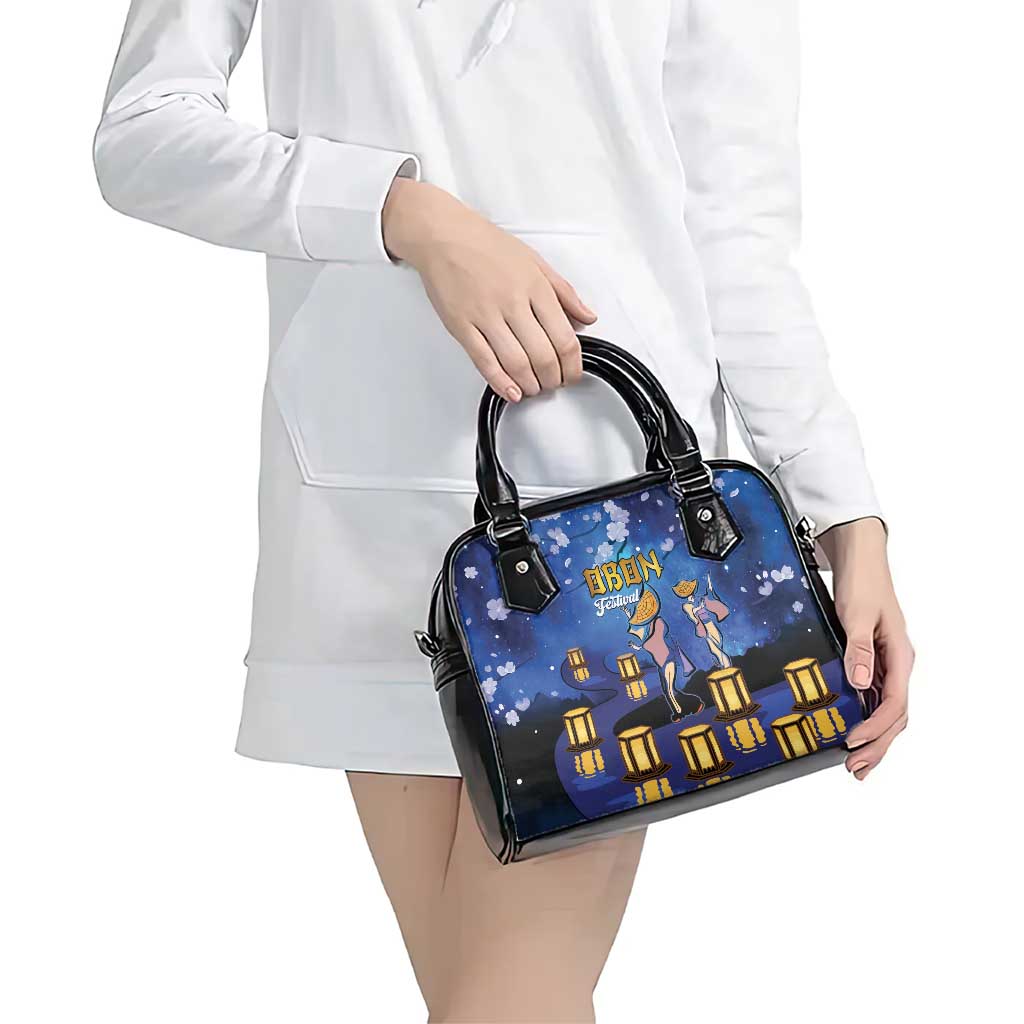 Japan Obon Festival Shoulder Handbag Sakura Lanterns With Bon Dance - Polynesian Pride