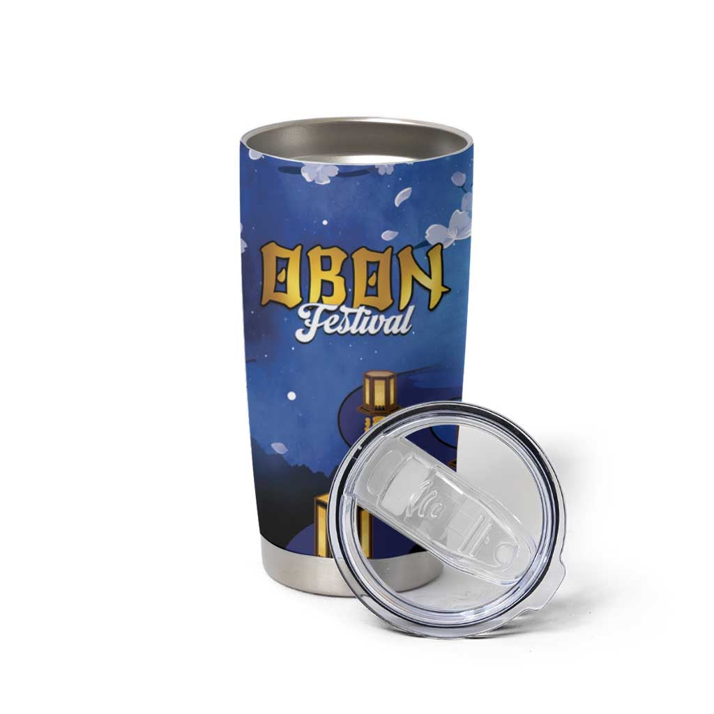 Japan Obon Festival Tumbler Cup Sakura Lanterns With Bon Dance - Polynesian Pride