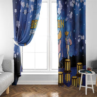Japan Obon Festival Window Curtain Sakura Lanterns With Bon Dance - Polynesian Pride