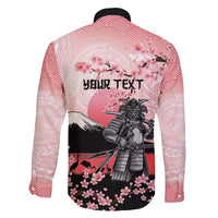 Personalised Japan Samurai Warrior Family Matching Short Sleeve Bodycon Dress and Hawaiian Shirt Japanese Cherry Blossom Polynesian Pattern LT14 - Polynesian Pride