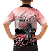 Personalised Japan Samurai Warrior Family Matching Tank Maxi Dress and Hawaiian Shirt Japanese Cherry Blossom Polynesian Pattern LT14 - Polynesian Pride