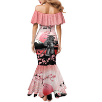 Personalised Japan Samurai Warrior Mermaid Dress Japanese Cherry Blossom Polynesian Pattern LT14 - Polynesian Pride
