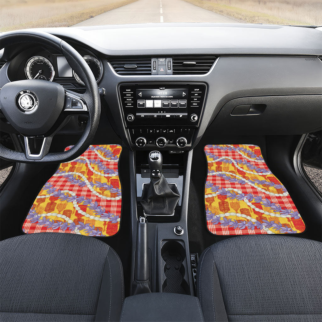 Hawaii Kahili Palaka Motifs Car Mats Hawaiian Honohono Pikake Lei