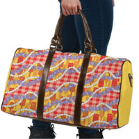 Hawaii Kahili Palaka Motifs Travel Bag Hawaiian Honohono Pikake Lei