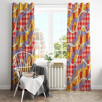 Hawaii Kahili Palaka Motifs Window Curtain Hawaiian Honohono Pikake Lei