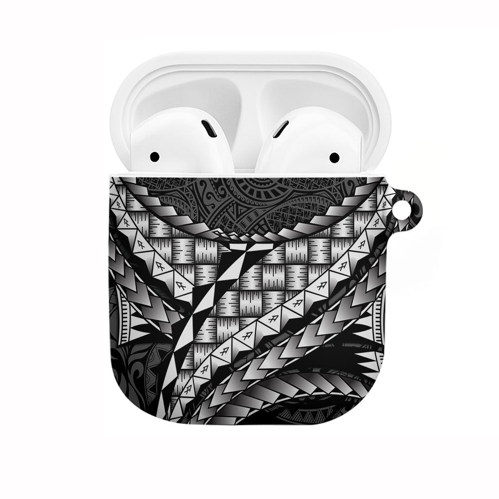 Hawaii Lauhala Tattoo AirPods Case Hawaiian Hala Leaf Weaving LT14 Black - Polynesian Pride