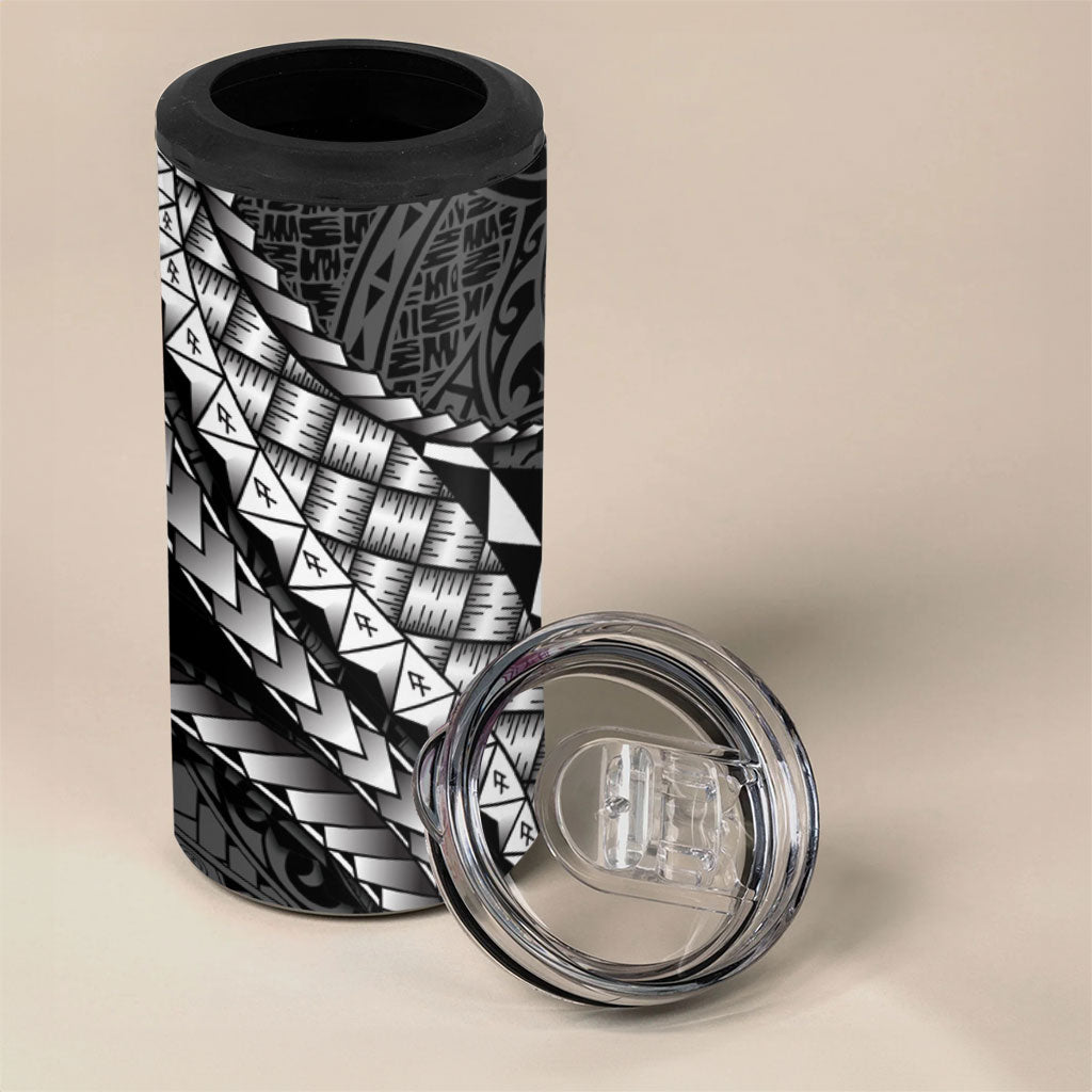 Hawaii Lauhala Tattoo 4 in 1 Can Cooler Tumbler Hawaiian Hala Leaf Weaving